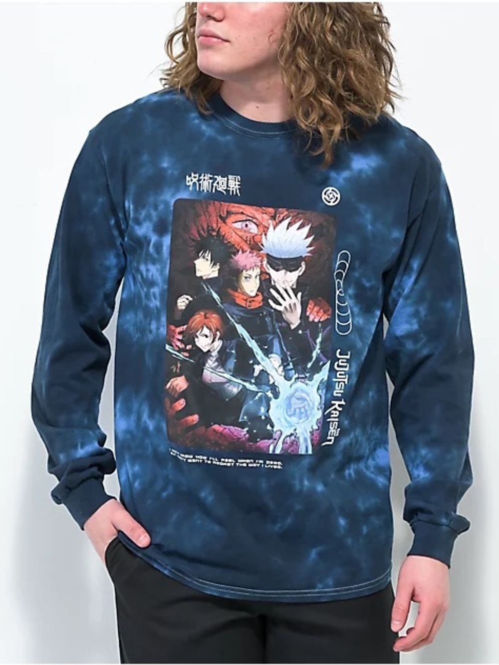 Episode x Jujutsu Kaisen Cover Long Sleeve Tie Dye T-Shirt Size 2XL
